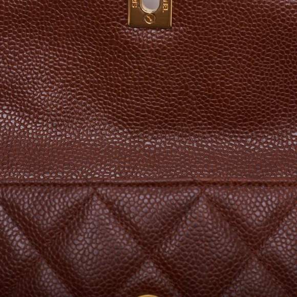 Chanel Mini Matelasse V Flap Waist Pouch Caviar Skin Brown - Picture 6 of 8